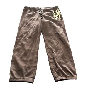 Vintage y2k Aeropostale Stretch Women's Sweatpants Size L Brown Preppy Indie